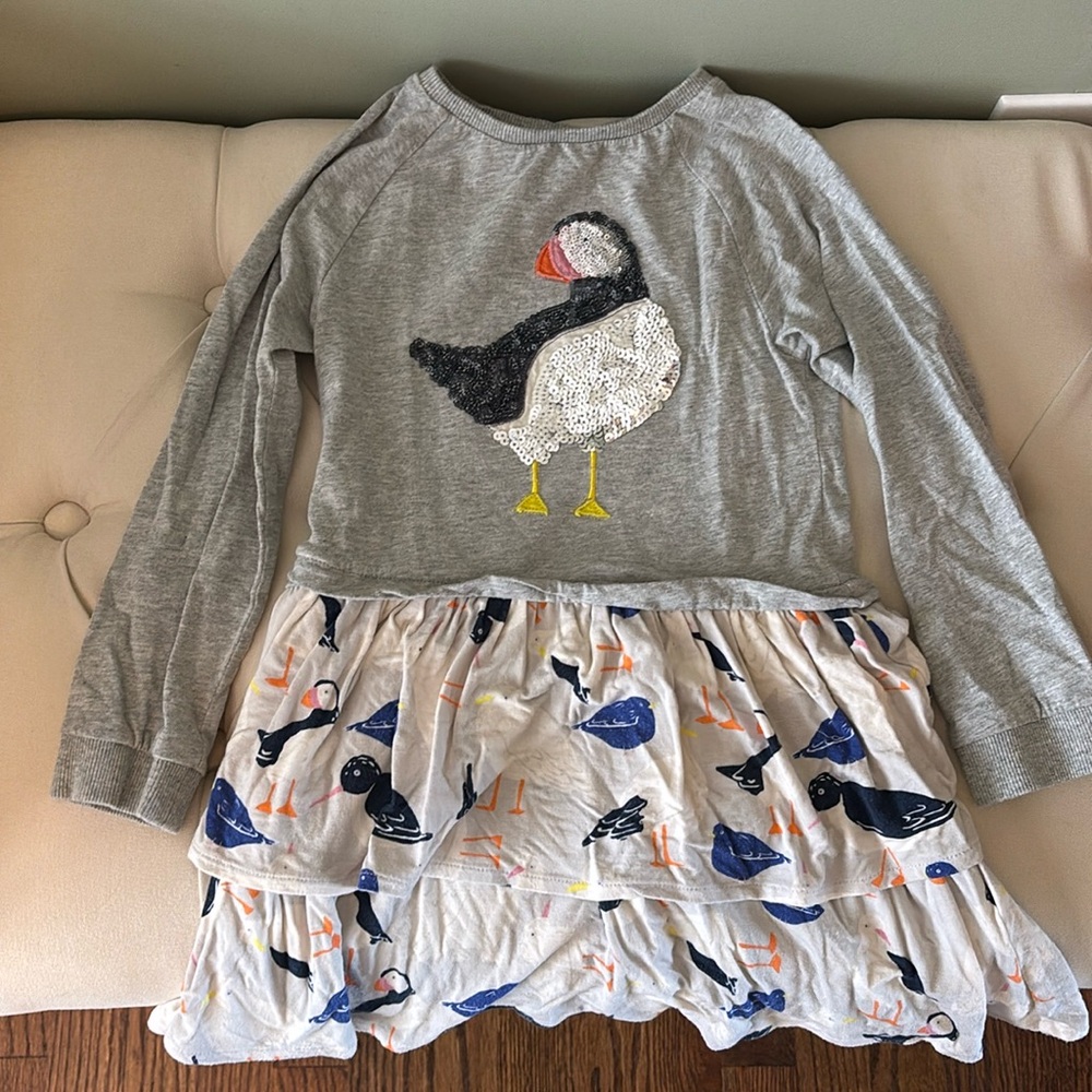Mini boden puffin dress (3-4 y)
